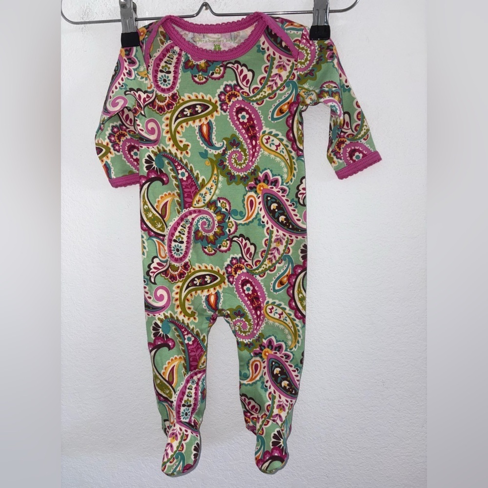 Vera Bradley Baby Tutti Frutti Footed Sleeper 0-3M - Picture 5 of 11